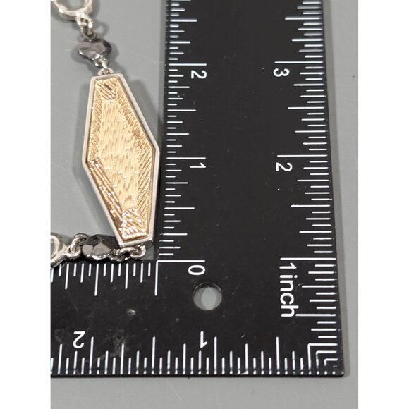 Boho Western Two Tone Oval Chain Link Long Layering Necklace 39" - Picture 9 of 9